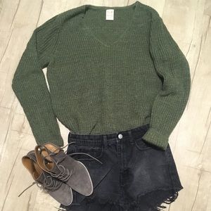 Forest green sweater